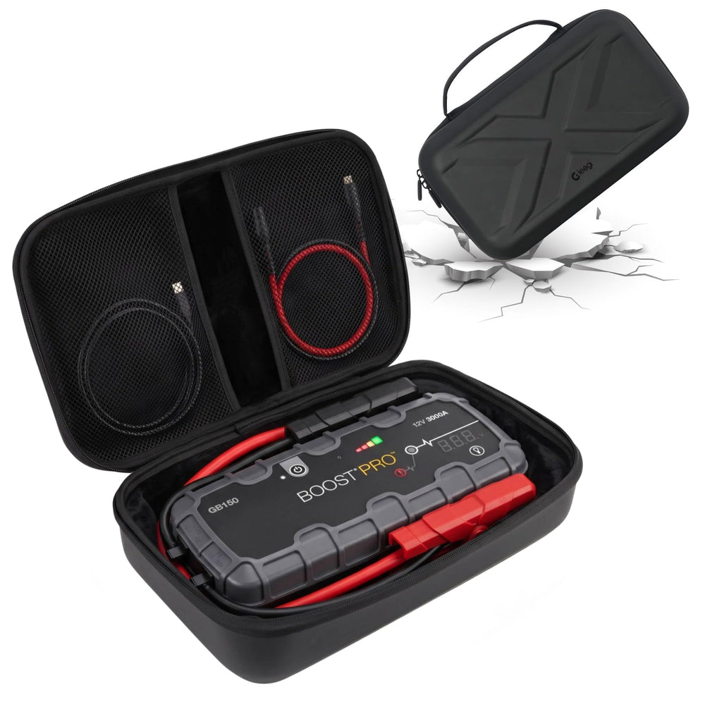 Gleegi front view of closed case showing rugged shell and protection