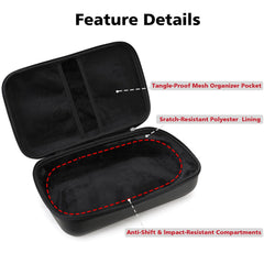 Gleegi mesh pocket holding cables for tidy cable storage benefit
