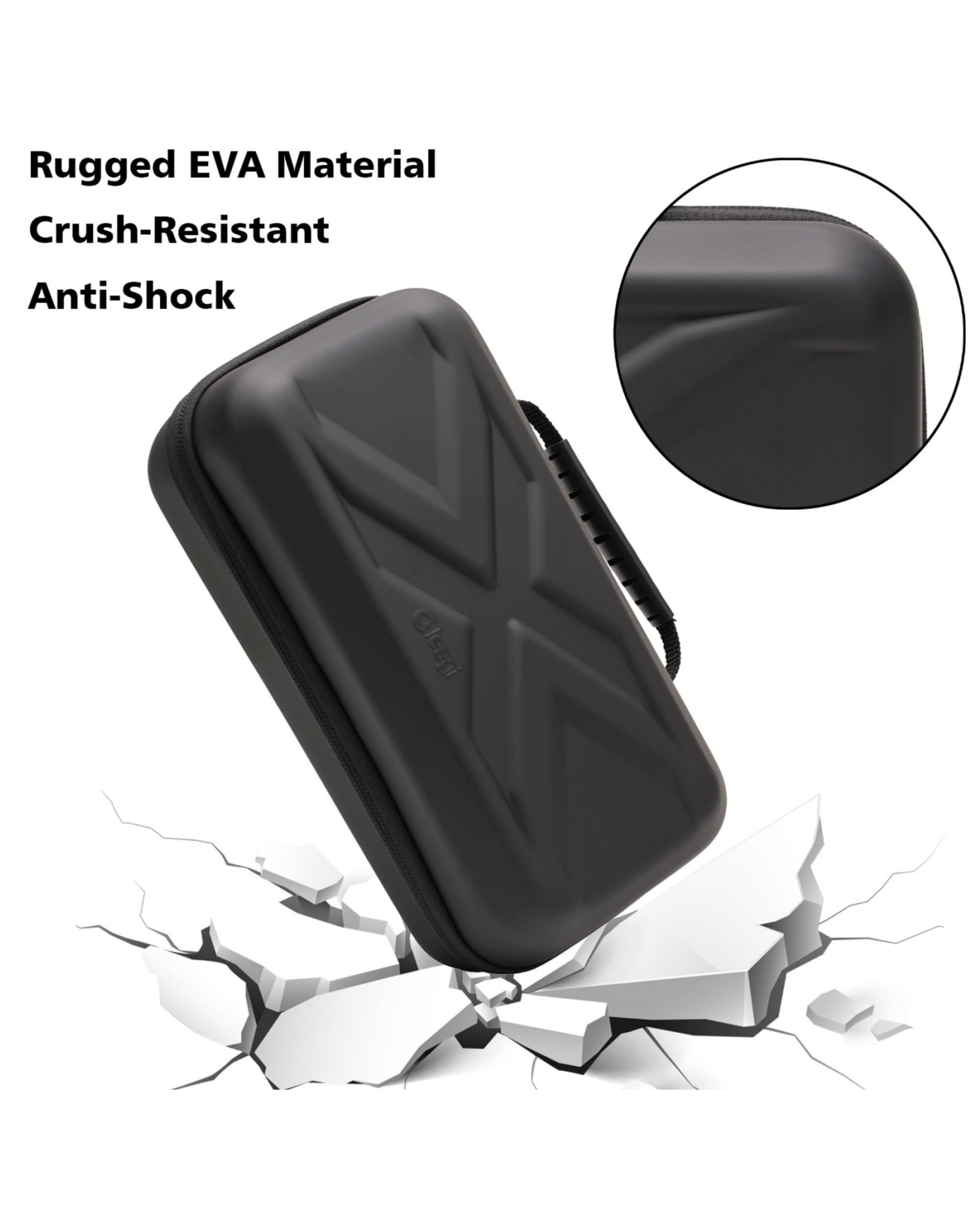 Gleegi zipper and handle detail for smooth access and comfortable carrying