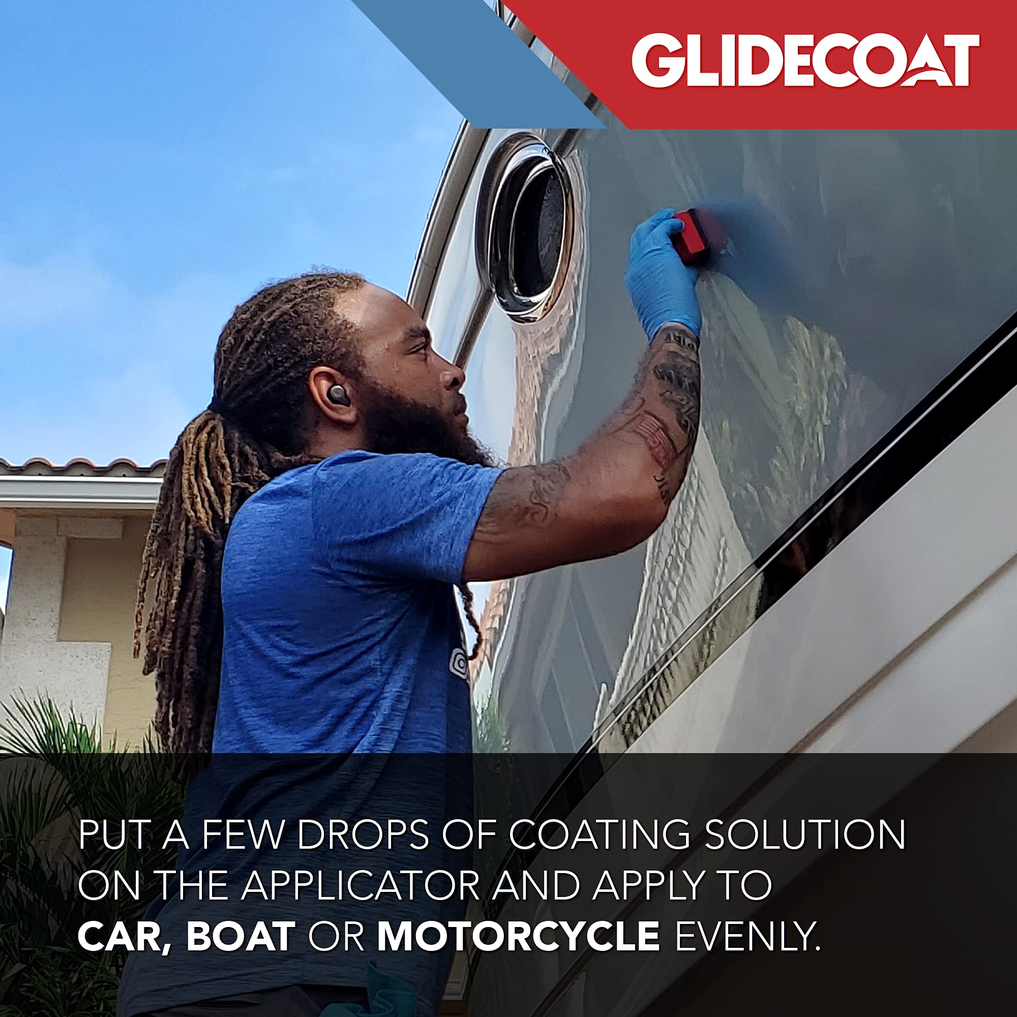 Glidecoat stacked pads showing thickness and durability, indicating long‑lasting use benefit