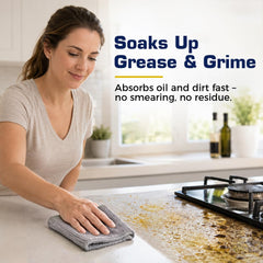 GLIMGLINT close-up microfiber texture illustrating strong absorption