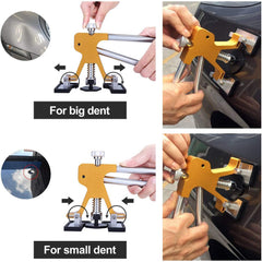 GLISTON golden lifter close-up showing adjustable height for precise dent pulls