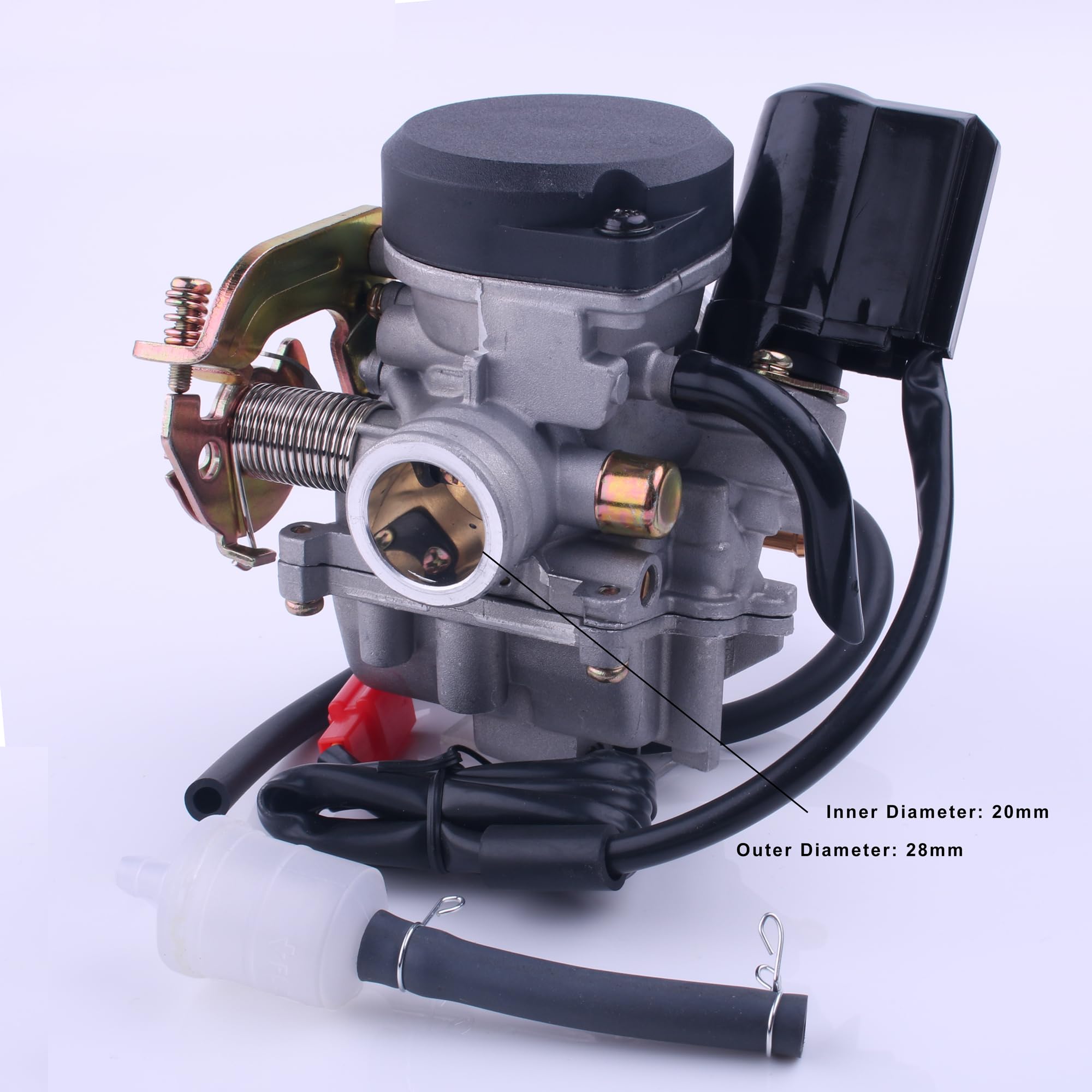 Glixal electric choke two-pin plug close-up for fast, plug-and-play cold starts
