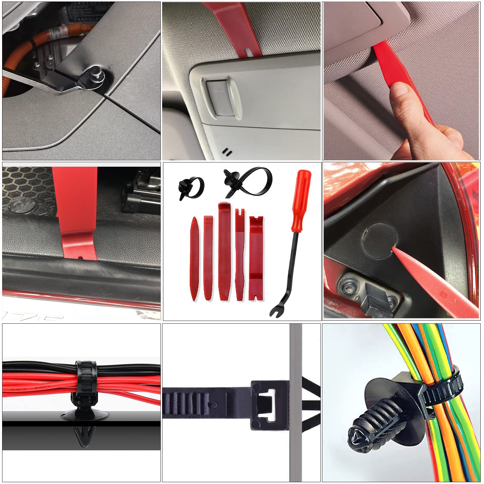 GLK push retainers securing a car bumper demonstrating reliable reattachment benefit