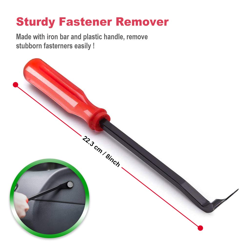 GLK nylon trim tools and metal extractor displayed for damage-free removal benefit