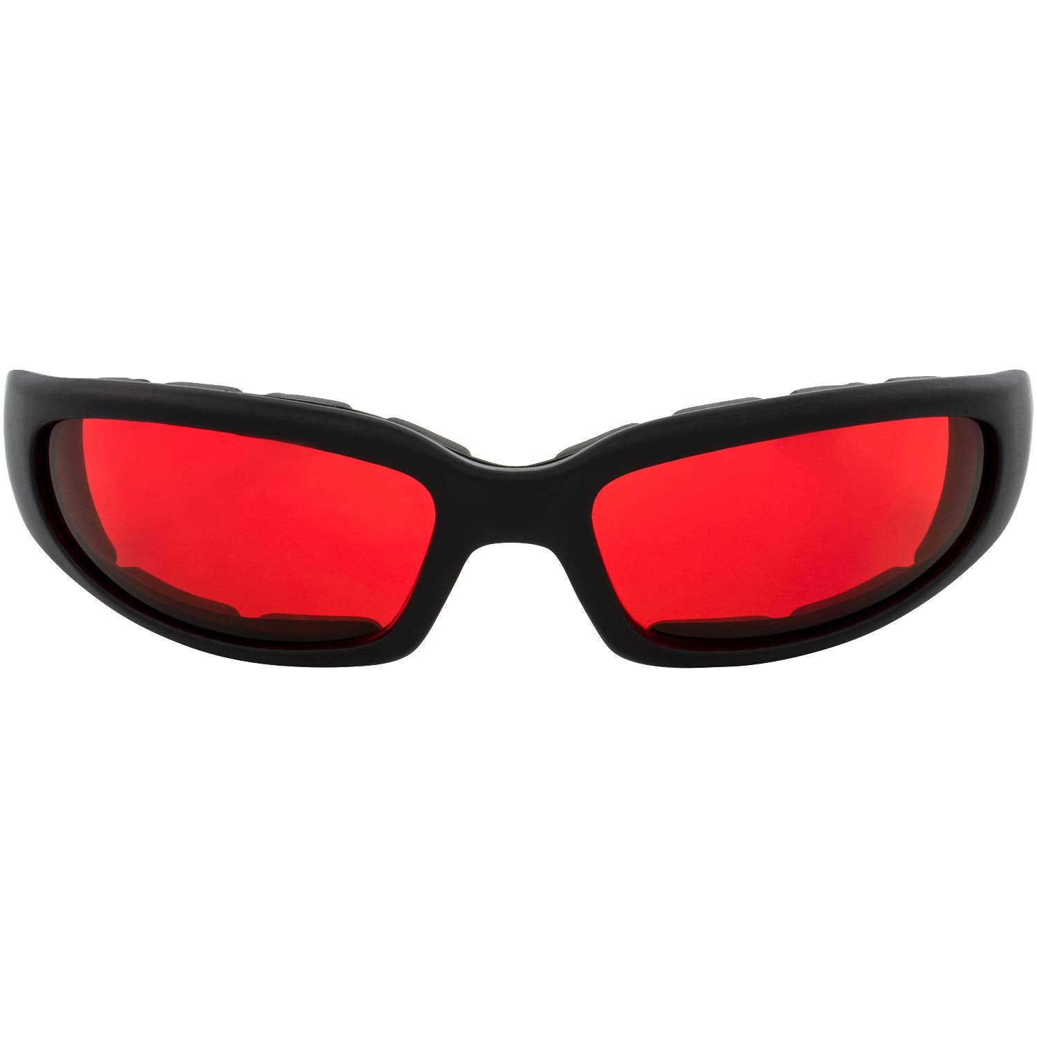 Global Vision red lens close-up highlighting color contrast benefits and clarity