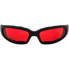 Global Vision red lens close-up highlighting color contrast benefits and clarity