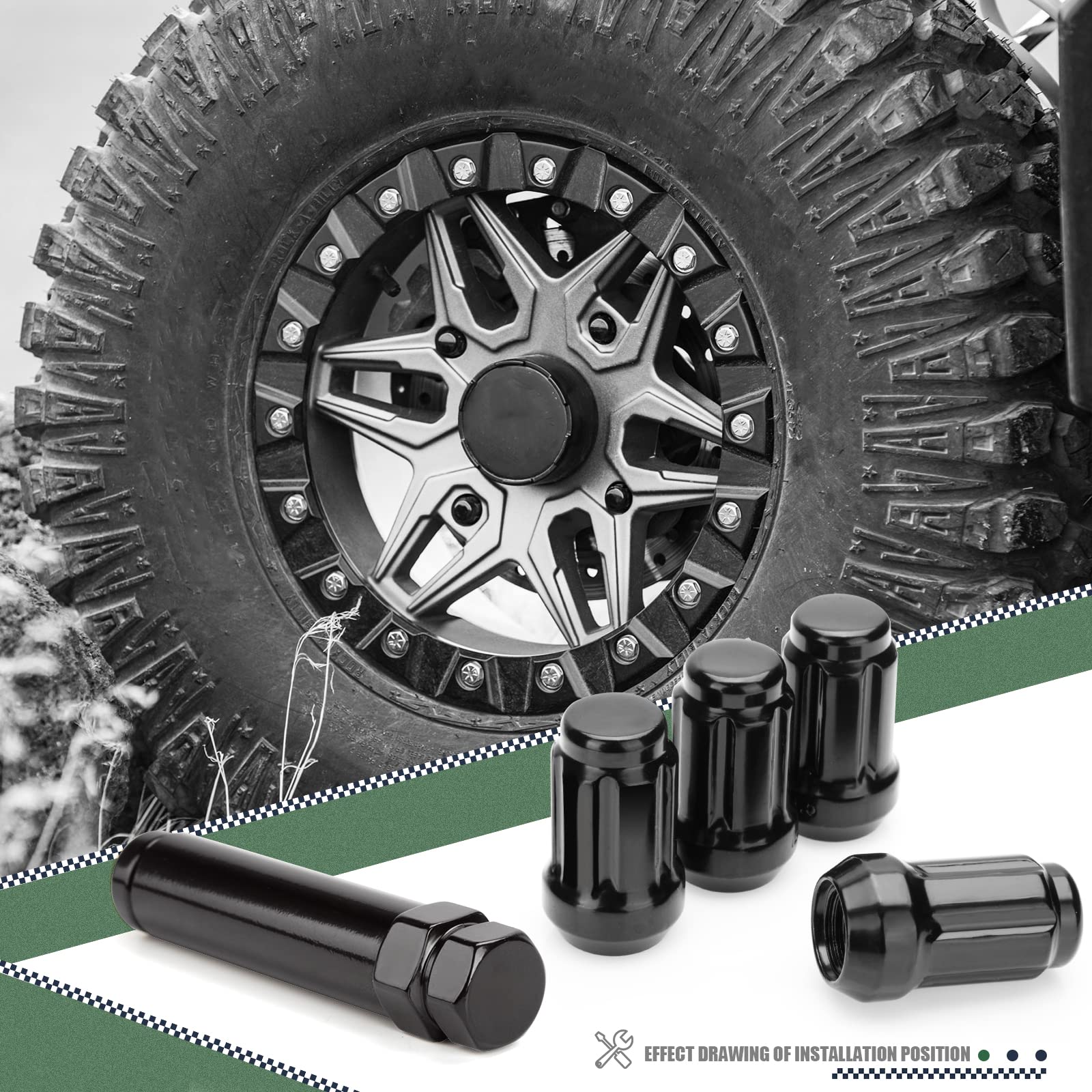 glorider installed on an ATV wheel demonstrating correct fitment