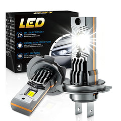GLOWBRI front view of H7 bulbs showing compact design and quick fit