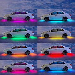 Glowlendra app on phone showing music sync for reactive lighting