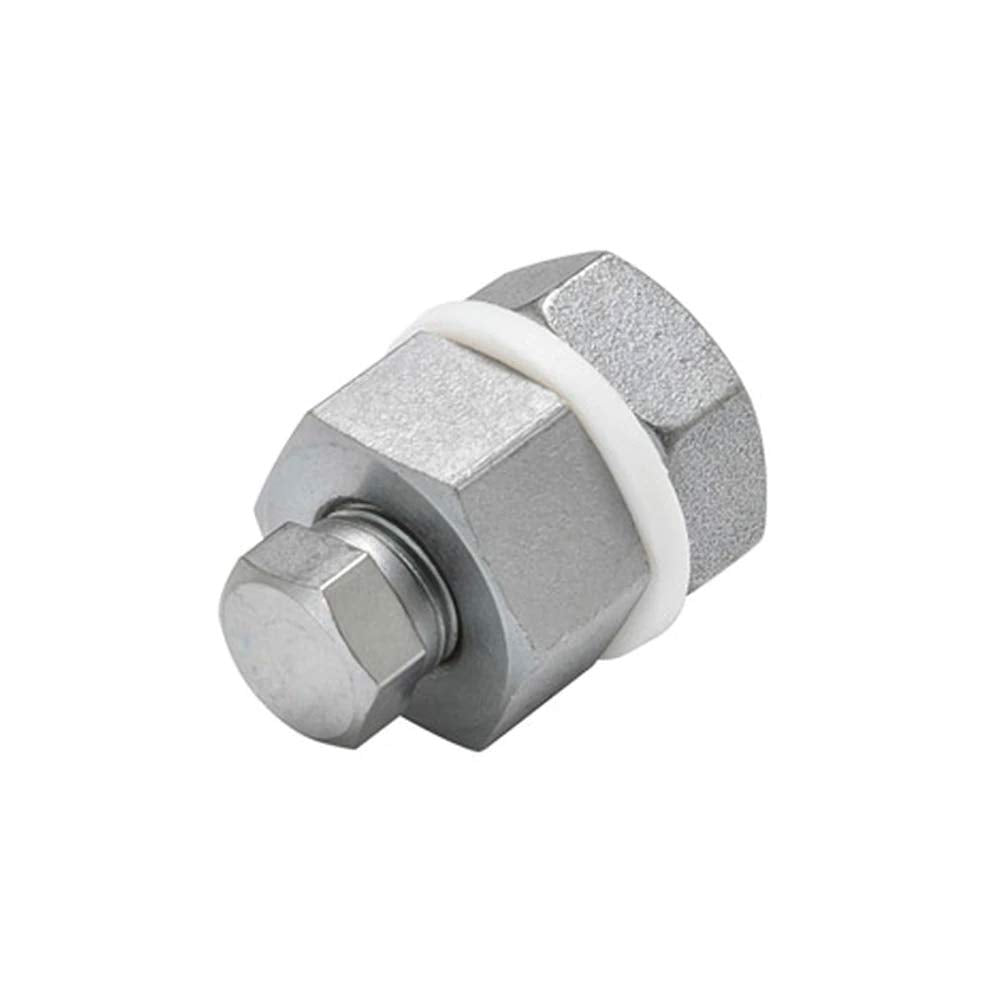 GlowShift adapter front view showing compact threaded port and corrosion protection benefit