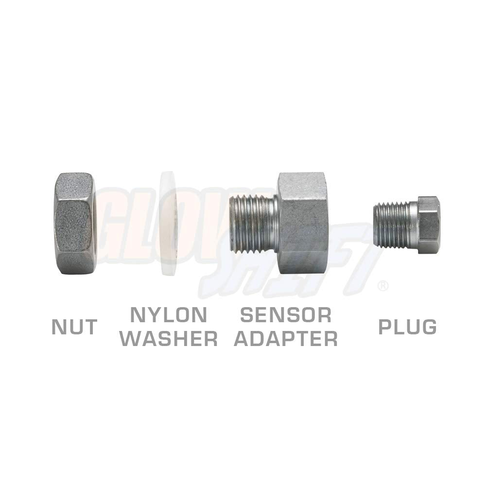 GlowShift thread close-up highlighting 1/8-27 NPT precision and secure sensor fit benefit