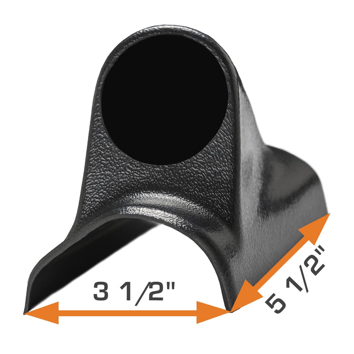 GlowShift side profile of pod on A-pillar showing overlay fit and factory-like appearance