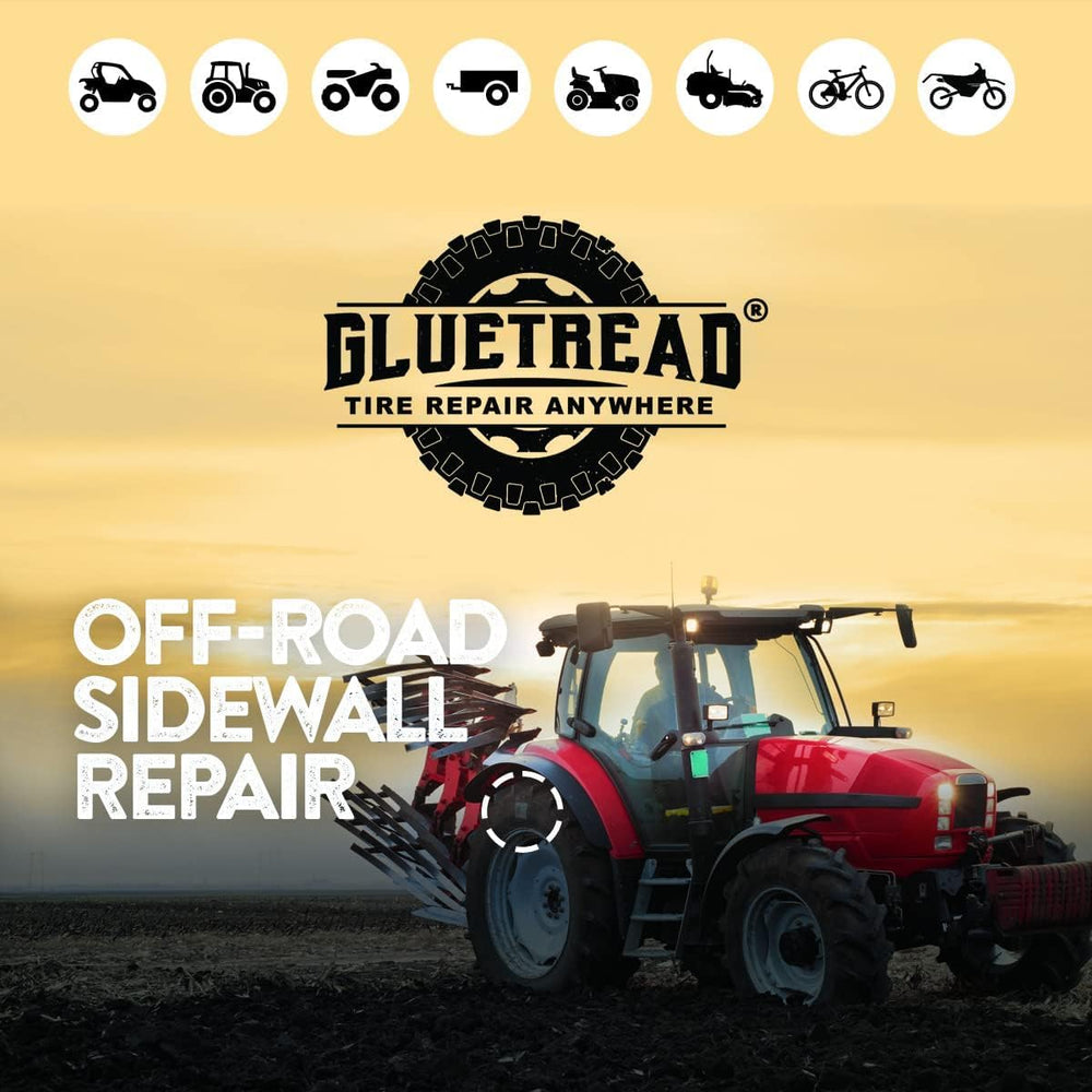 GLUETREAD kit used on a farm vehicle to reduce downtime