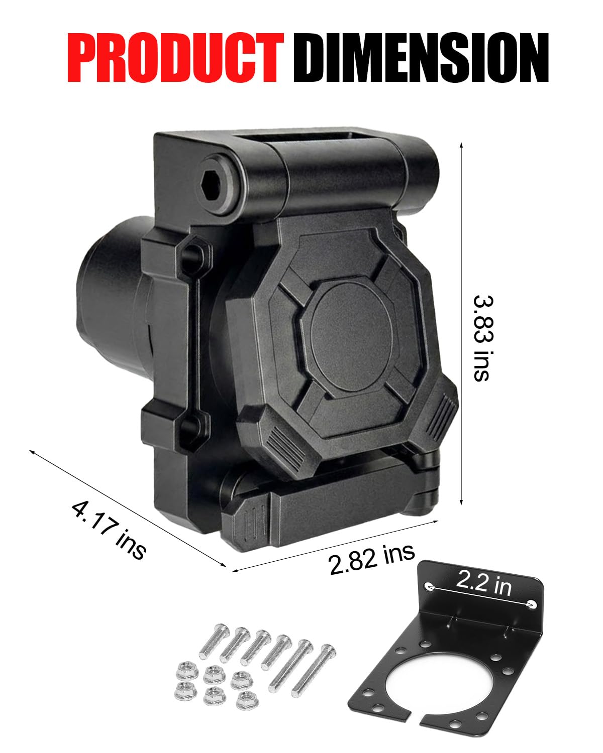 GLUWPA size comparison next to hitch illustrating compact installation footprint