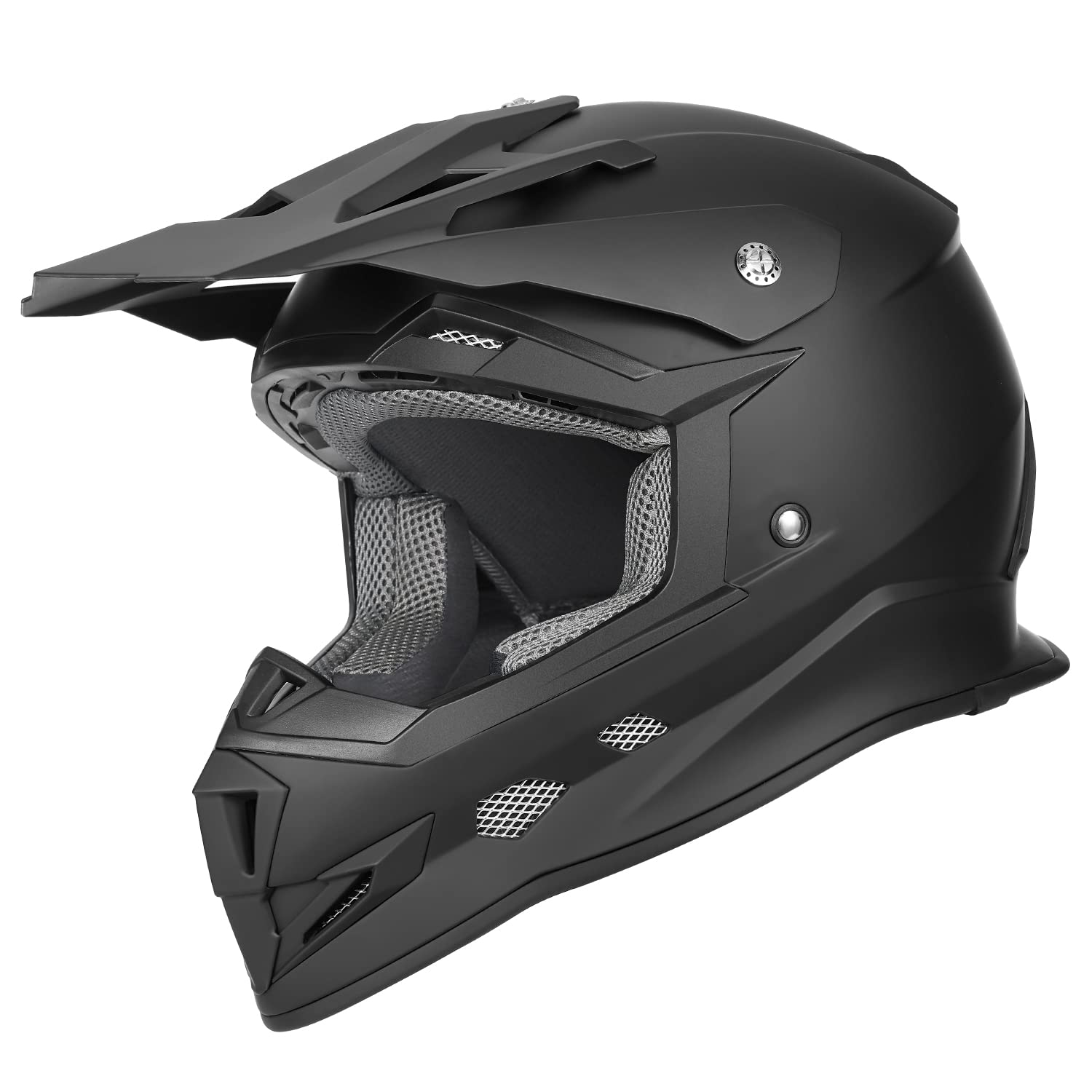 GLX GX23 front view showing shell and visor, improving rider protection