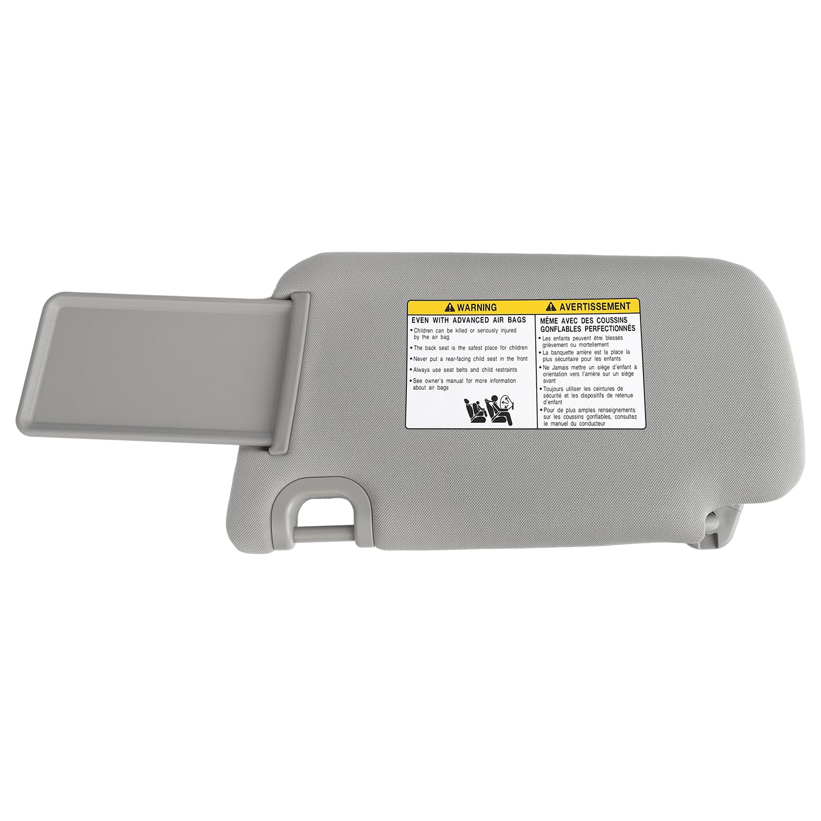 GlymXia visor vanity mirror with sliding cover for quick driver access