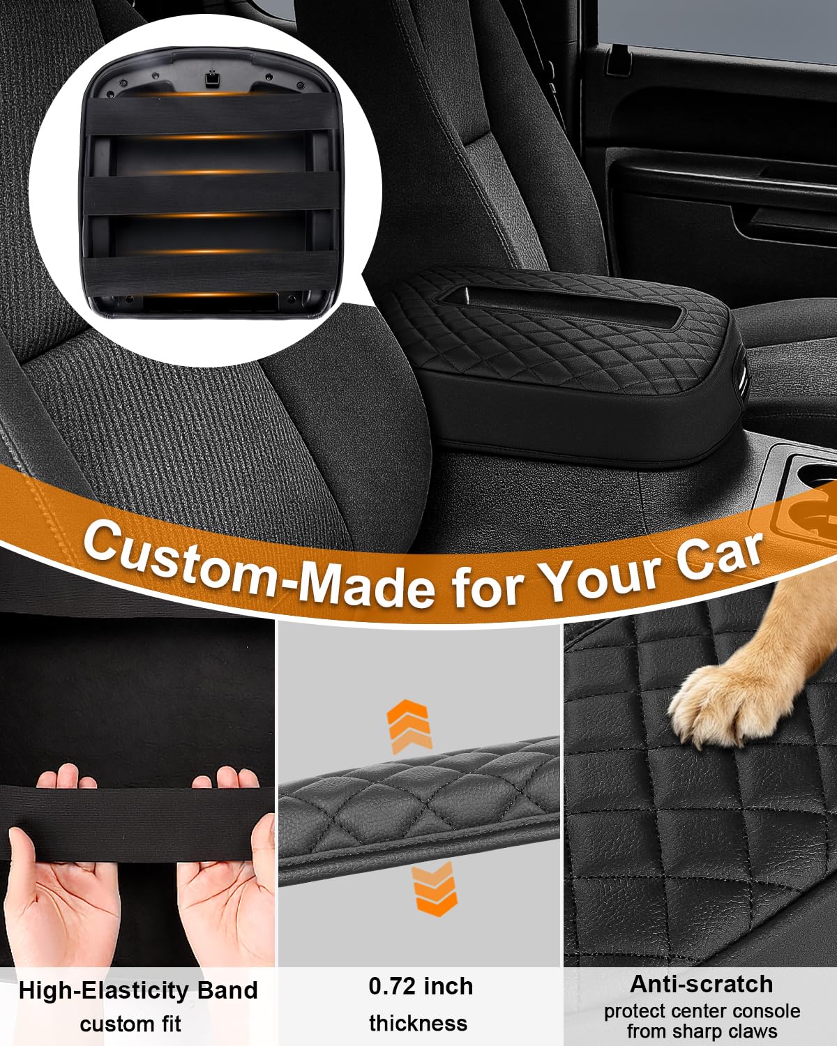 GNATIN installed in Silverado interior offering comfortable elbow support