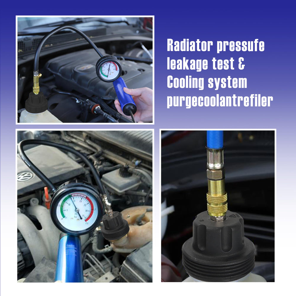 Gnhydxfe manual pump and pressure gauge closeup for accurate system testing