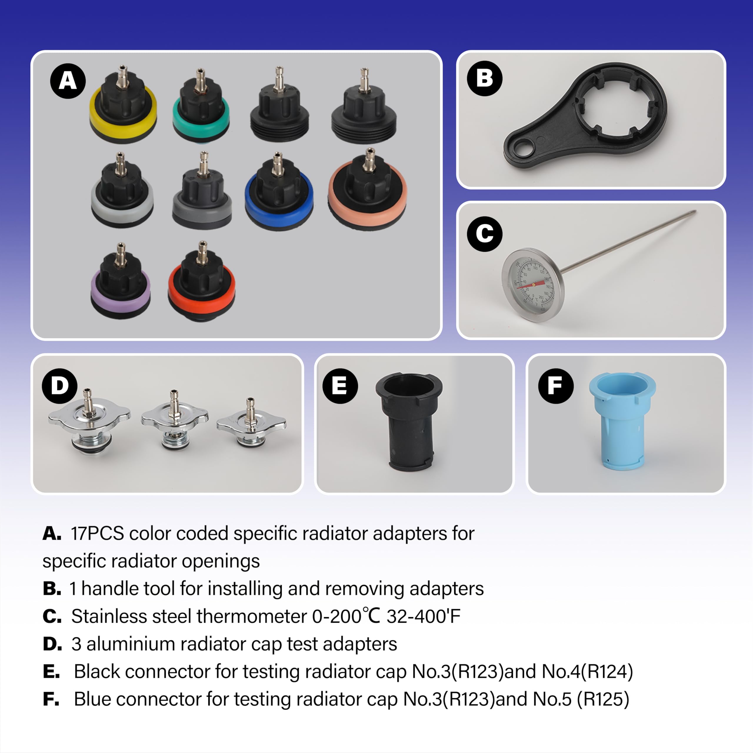 Gnhydxfe vacuum refill adapter attached to a radiator to speed air-free coolant fill