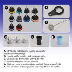 Gnhydxfe vacuum refill adapter attached to a radiator to speed air-free coolant fill