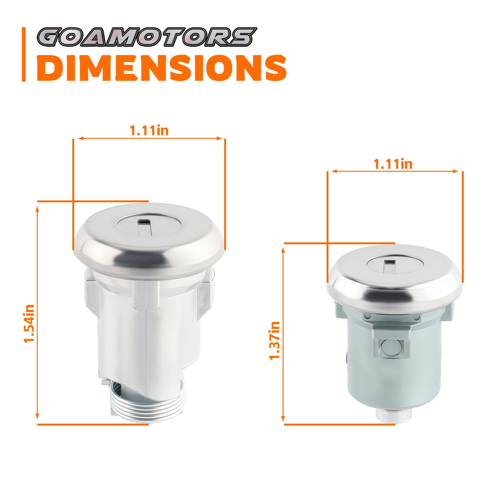 GoaMotors cylinder installed in a door showing correct scale and seamless fit