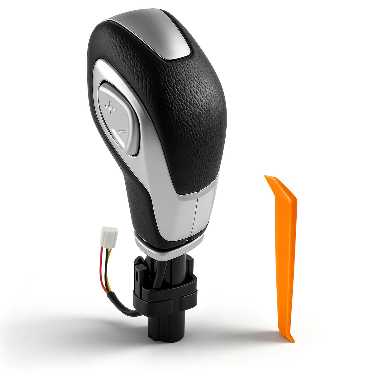 GoaMotors shift knob front view showing clean OEM-style fit and improved control