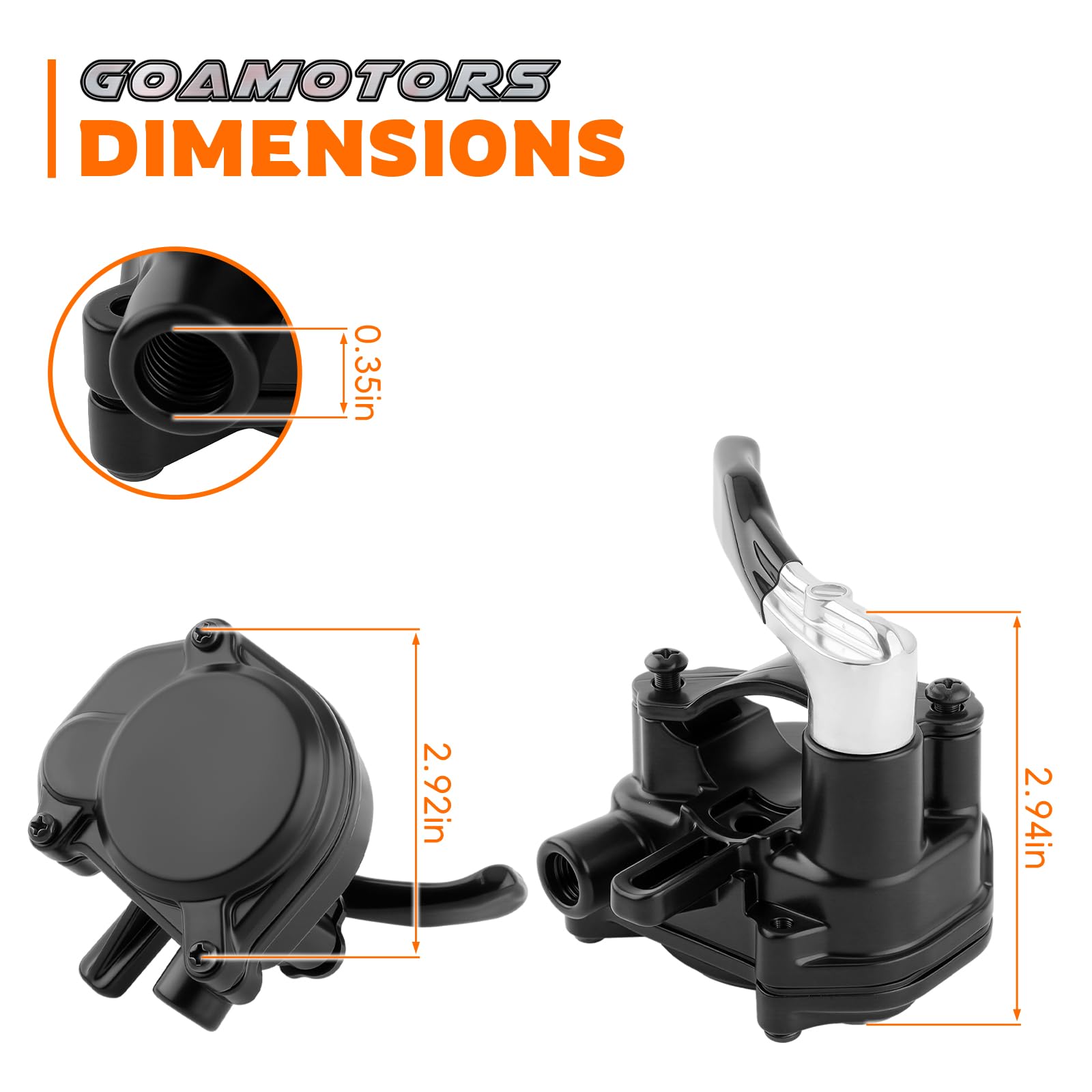 GoaMotors thumb throttle textured pad close-up for improved grip and control