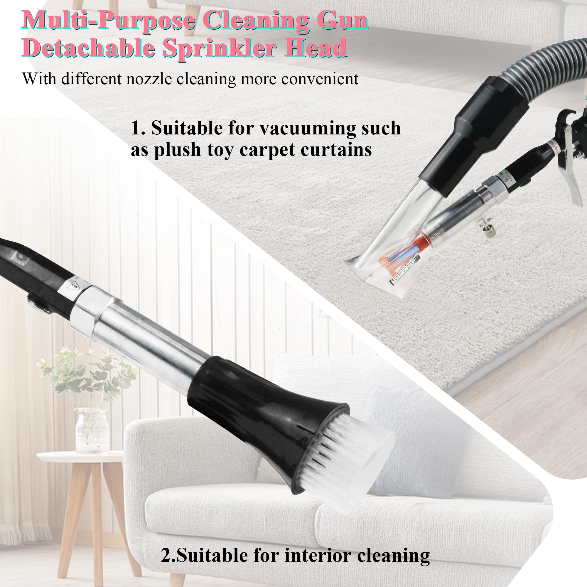 GOCCIDA nozzle cleaning vent crevice removing crumbs and pet hair from tight gaps