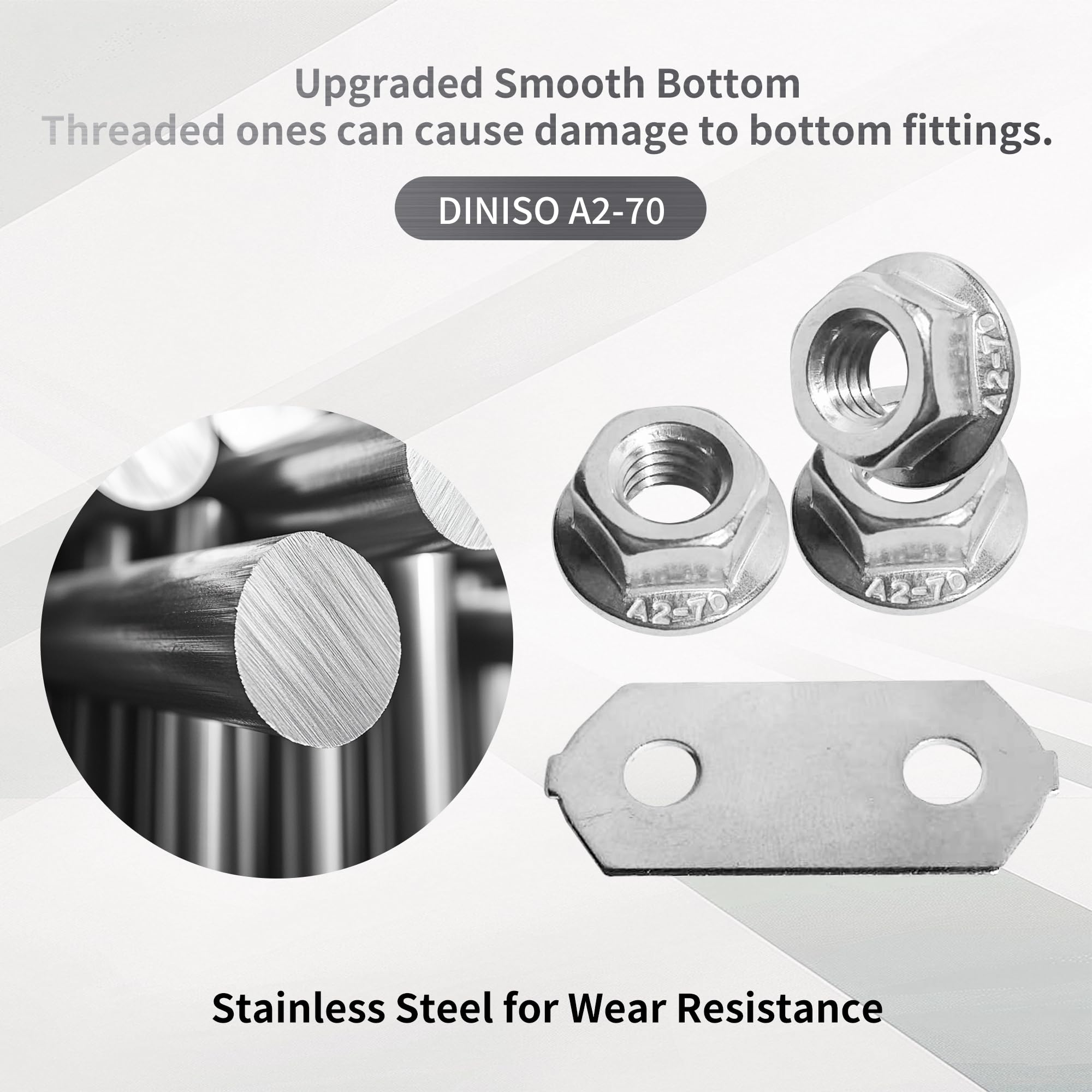 goduog stainless steel 304 nuts detail, rust-resistant fastening benefit
