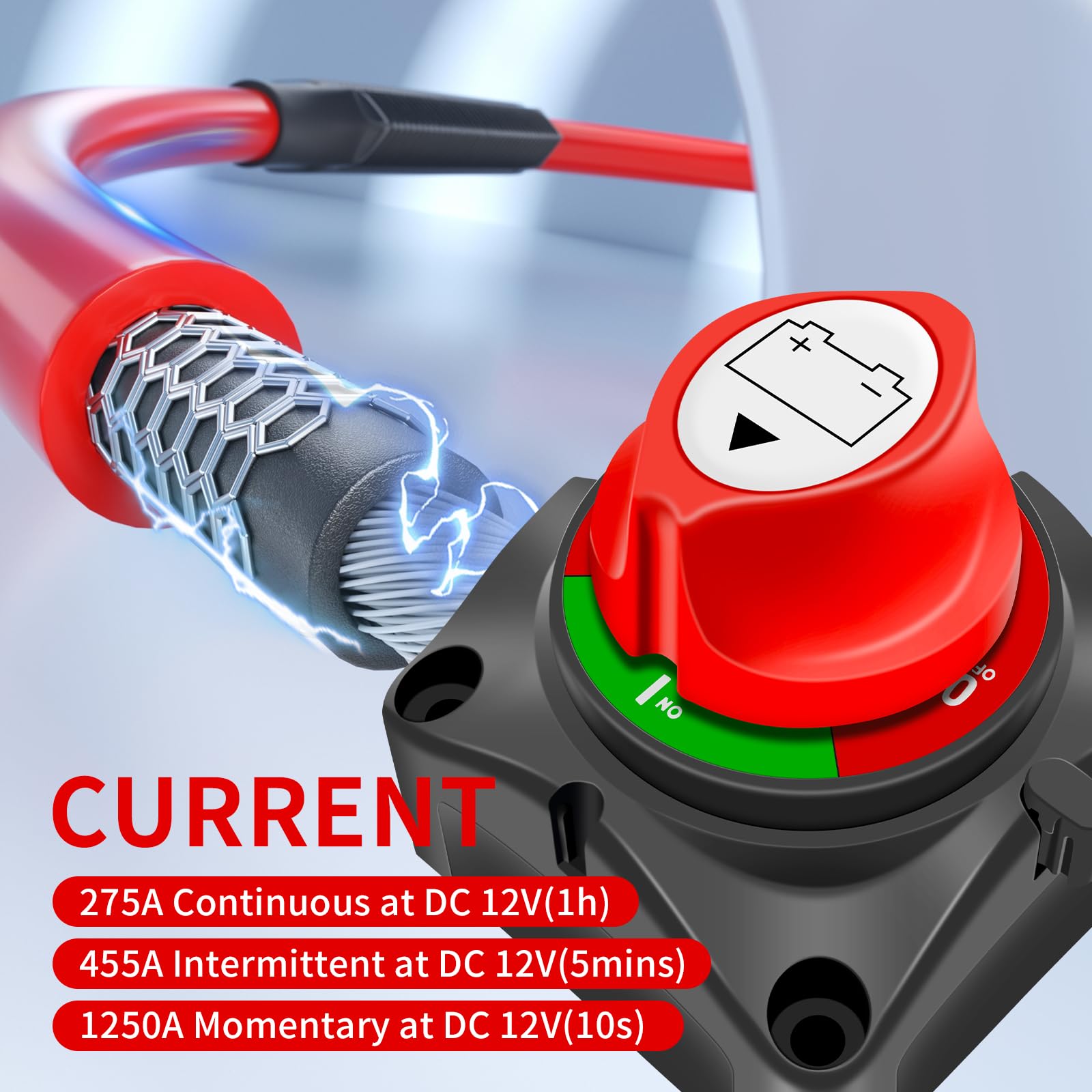 GOGONFLY switch mounted in an RV battery bay providing easy battery isolation