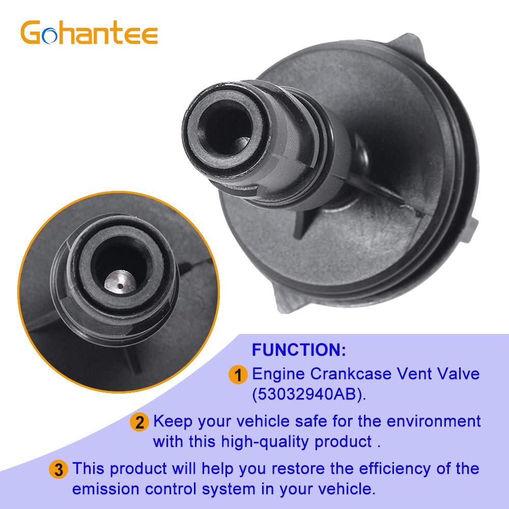 gohantee PCV valve ABS material closeup demonstrating durable construction
