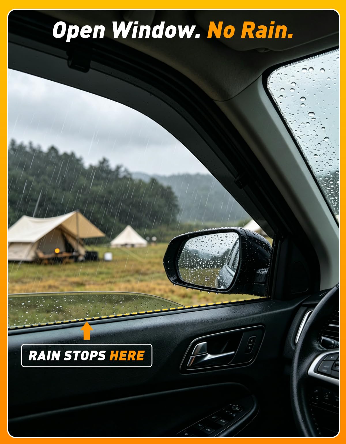 Goholy visor installed on driver door showing weather protection and low profile