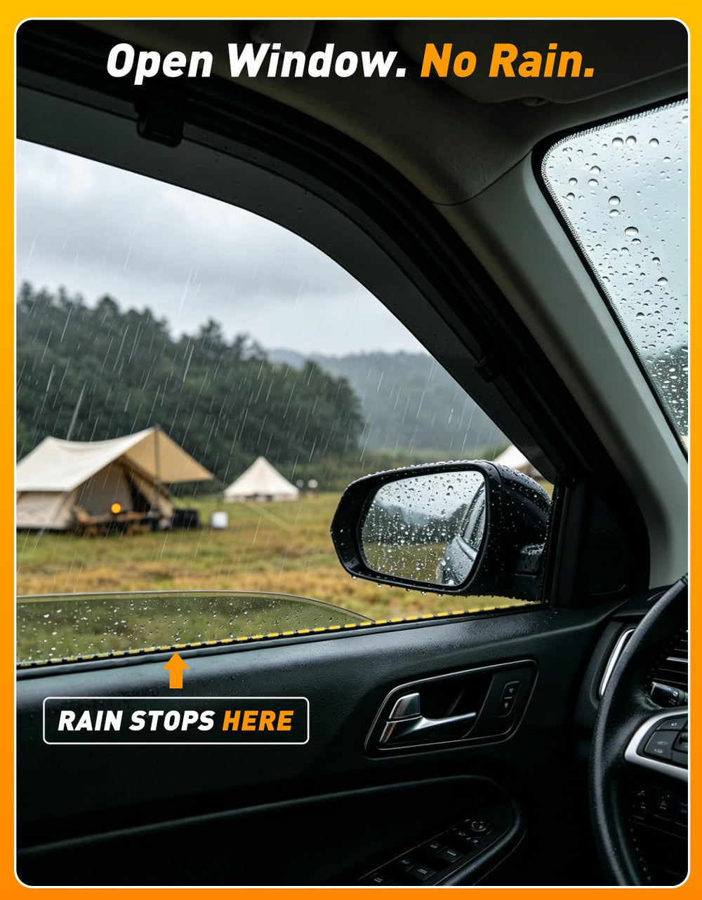 Goholy visor installed on driver door showing weather protection and low profile