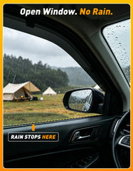 Goholy visor installed on driver door showing weather protection and low profile