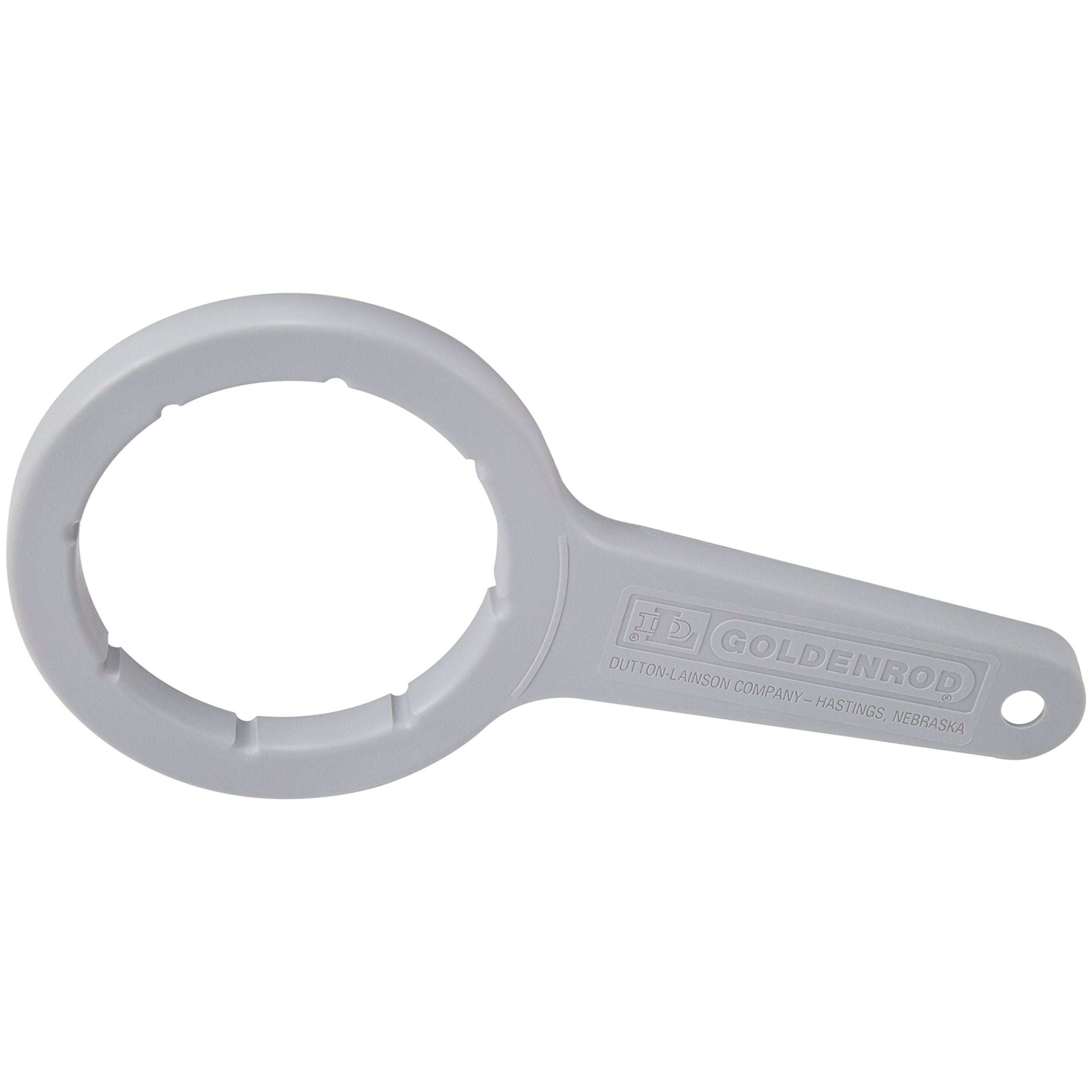 Goldenrod wrench front view showing secure bowl fit and easy removal
