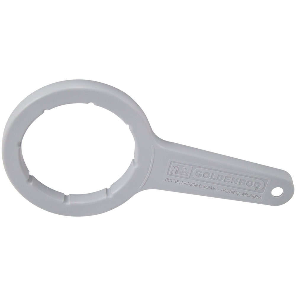 Goldenrod wrench front view showing secure bowl fit and easy removal