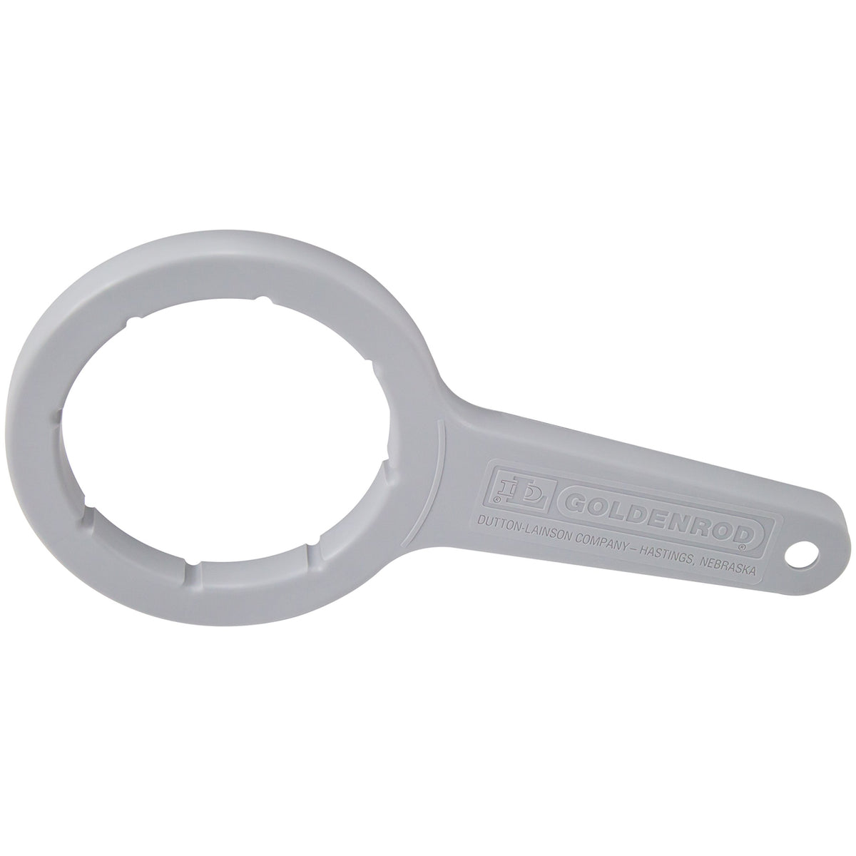 Goldenrod wrench front view showing secure bowl fit and easy removal
