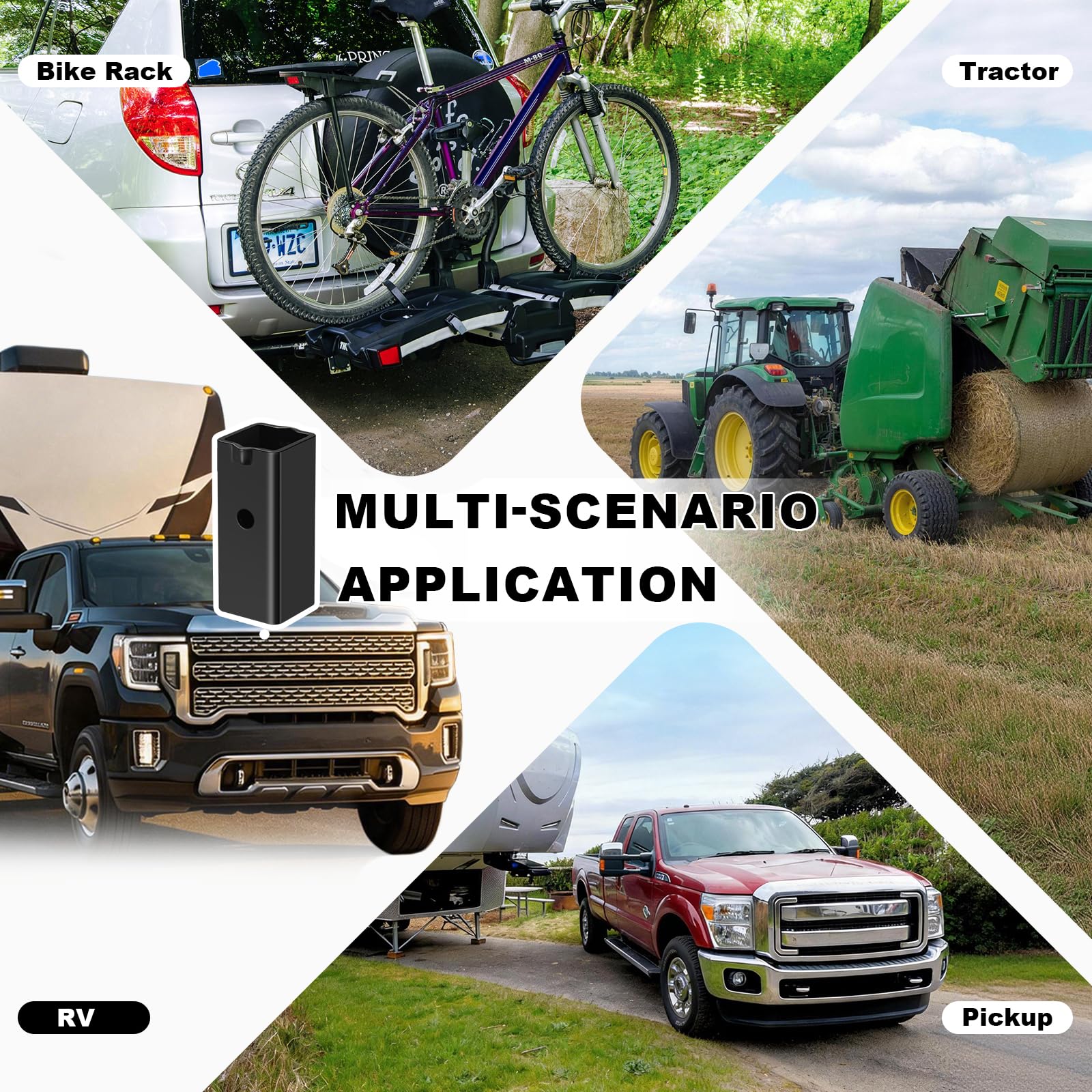 GOLDY TRAILERHITCH with bike rack attached showing versatile accessory compatibility