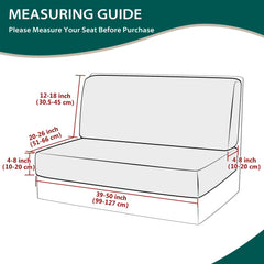 Gollense backrest cover fitted on loveseat demonstrating secure fit and neat finish