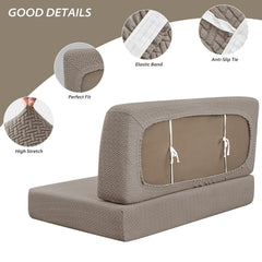 Gollense bench cover elastic hem closeup showing snug hold and easy installation