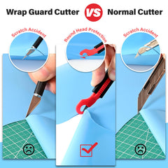 Gomake close-up of rounded head protection illustrating safe curve trimming benefit