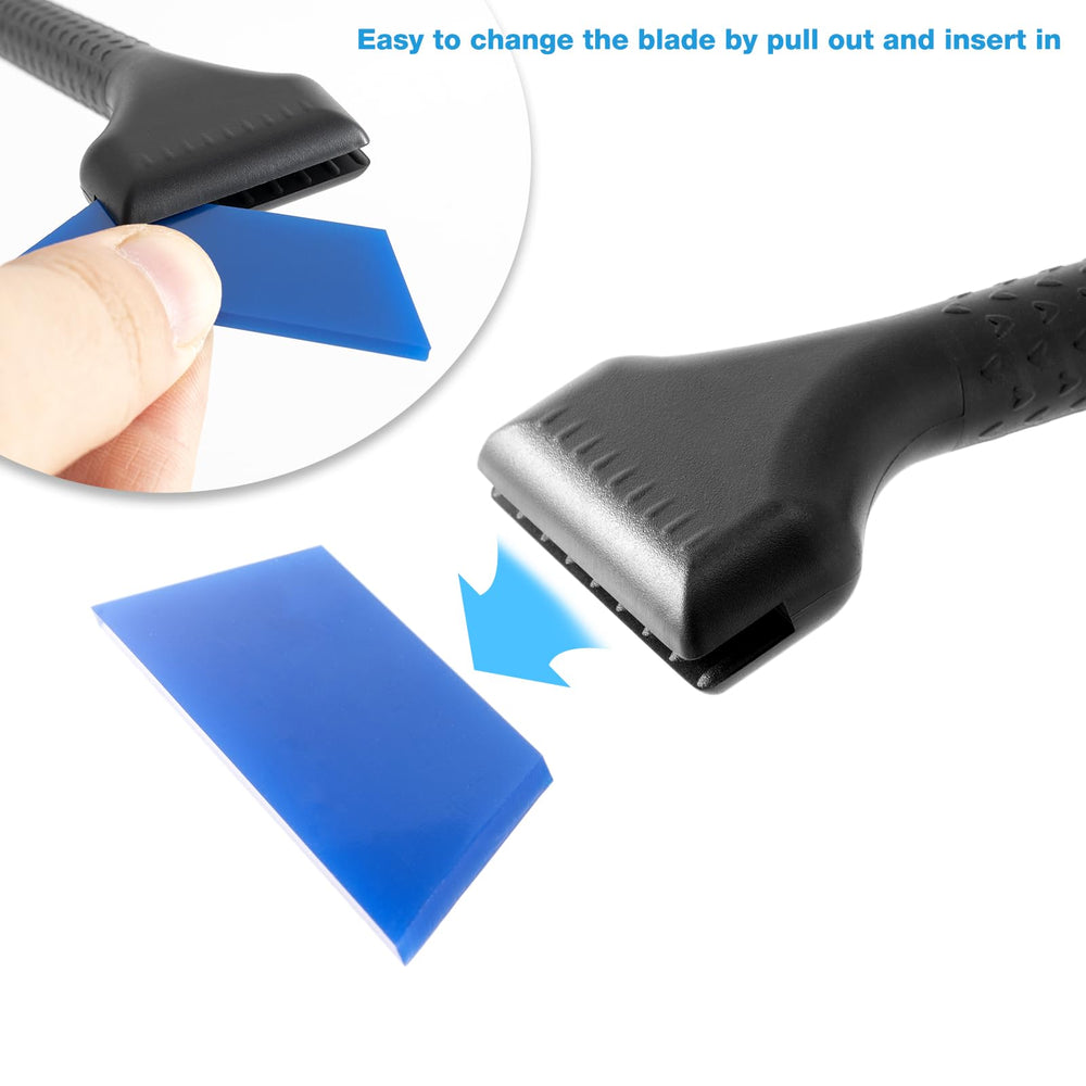 Gomake squeegee used on vinyl wrap to eliminate bubbles and creases