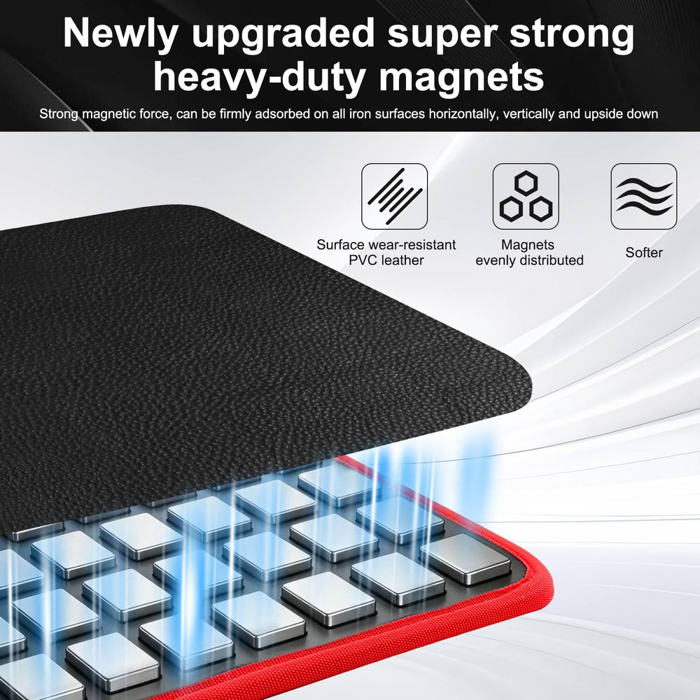 Goneky flexible mat placed in engine bay holding bolts to prevent drops during repair