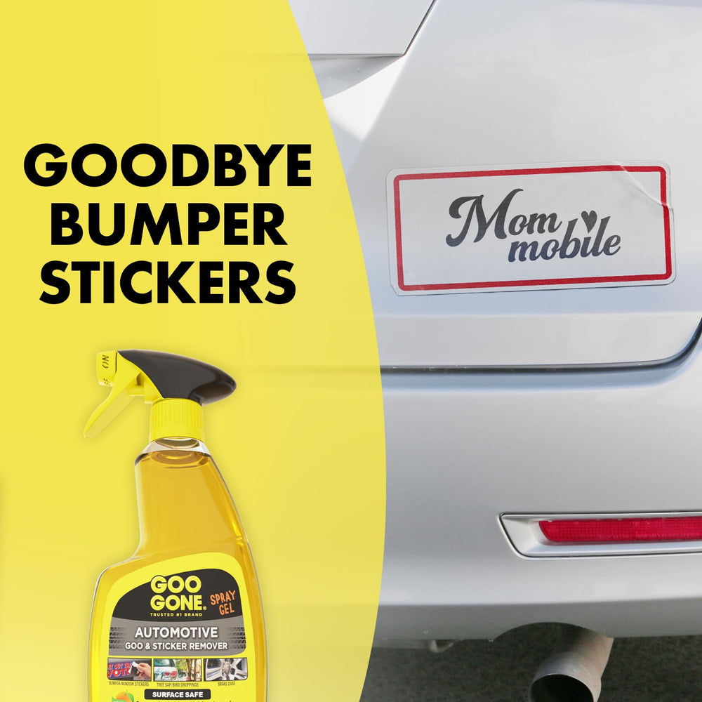 Goo Gone removing tree sap from hood showing effective sticky residue breakdown