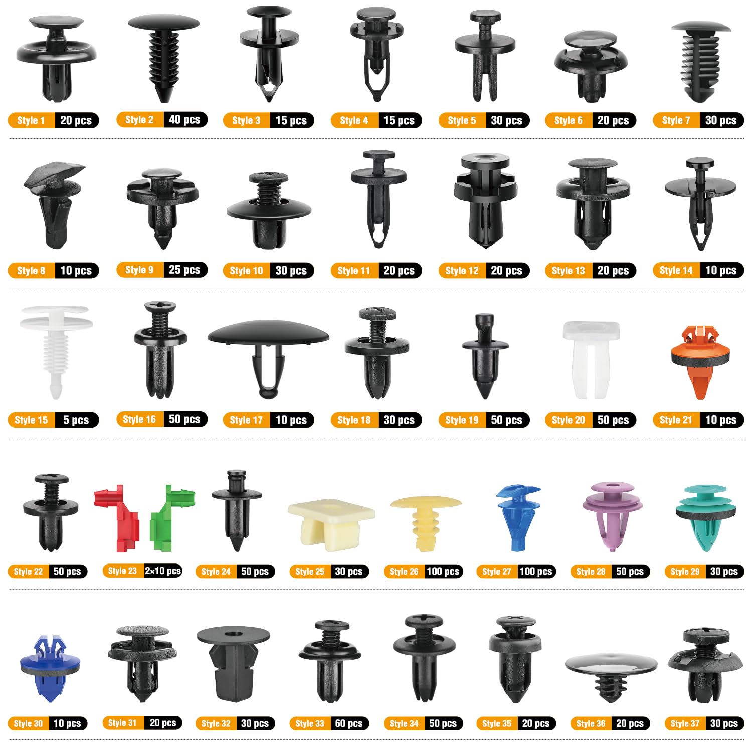 GOOACC open compartment box showing neatly organized fastener types for quick selection