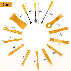 GOOACC clip assortment top view with varied sizes for broad vehicle compatibility