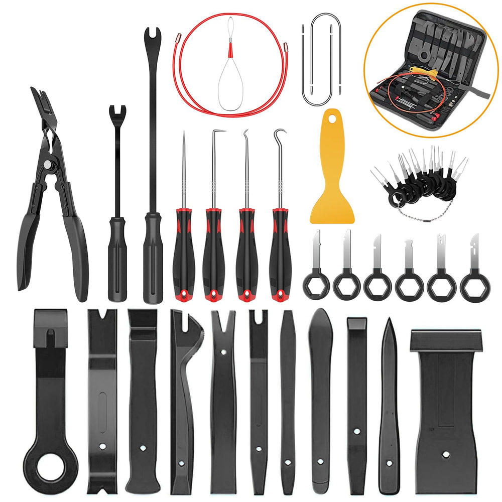 GOOACC kit front layout showing all 40 pieces and organized pouch benefit