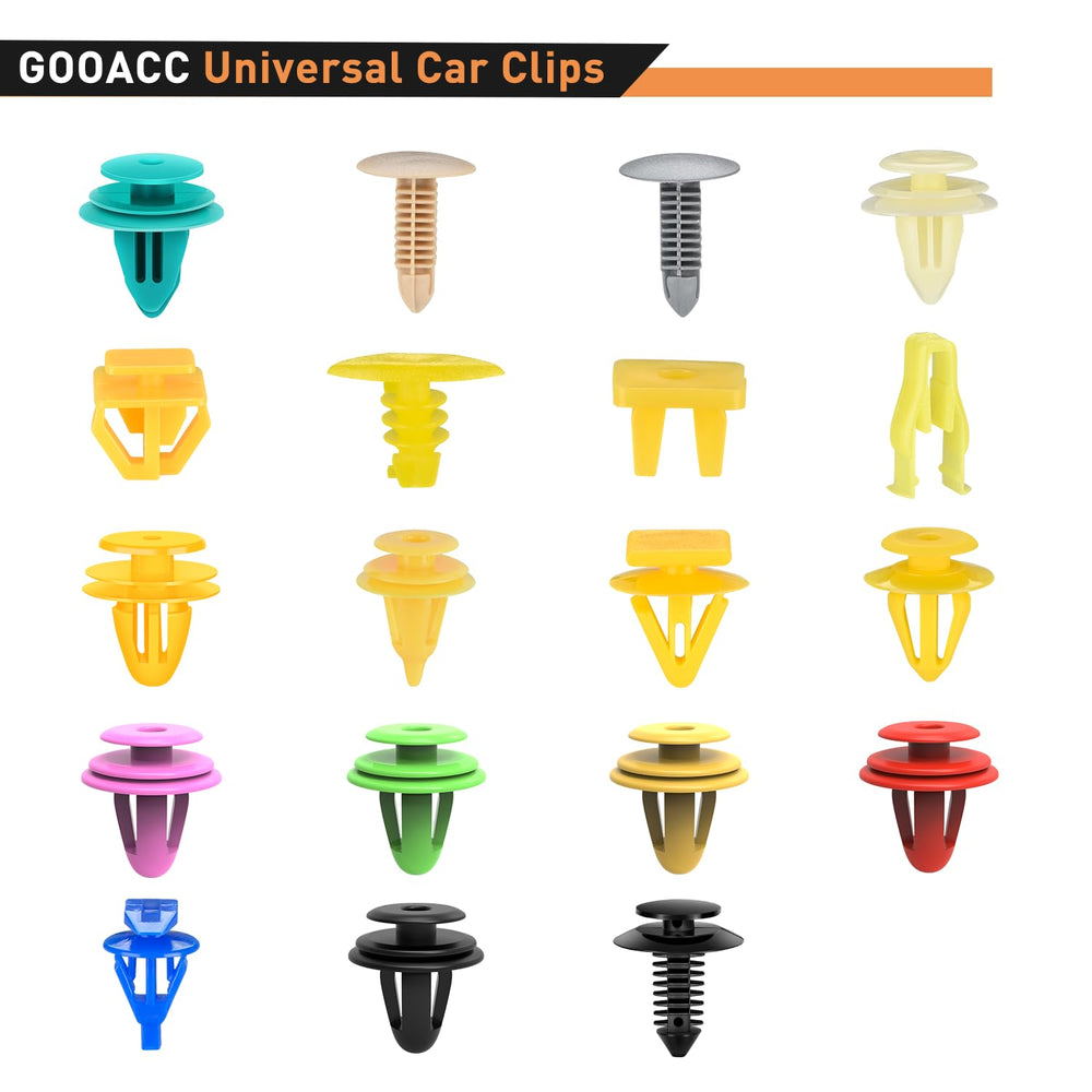 GOOACC spread of mixed clips displaying variety and easy selection for repairs
