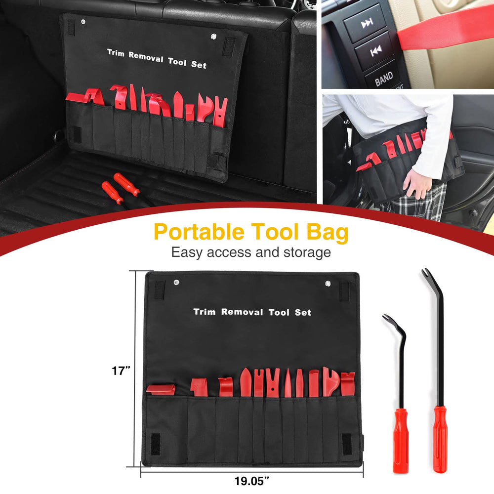 GOOACC tools beside a ruler showing compact size and portability